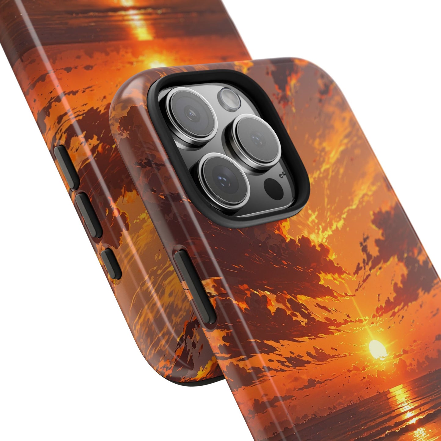 Sunset Waves Tough Phone Case - Vibrant Ocean Design