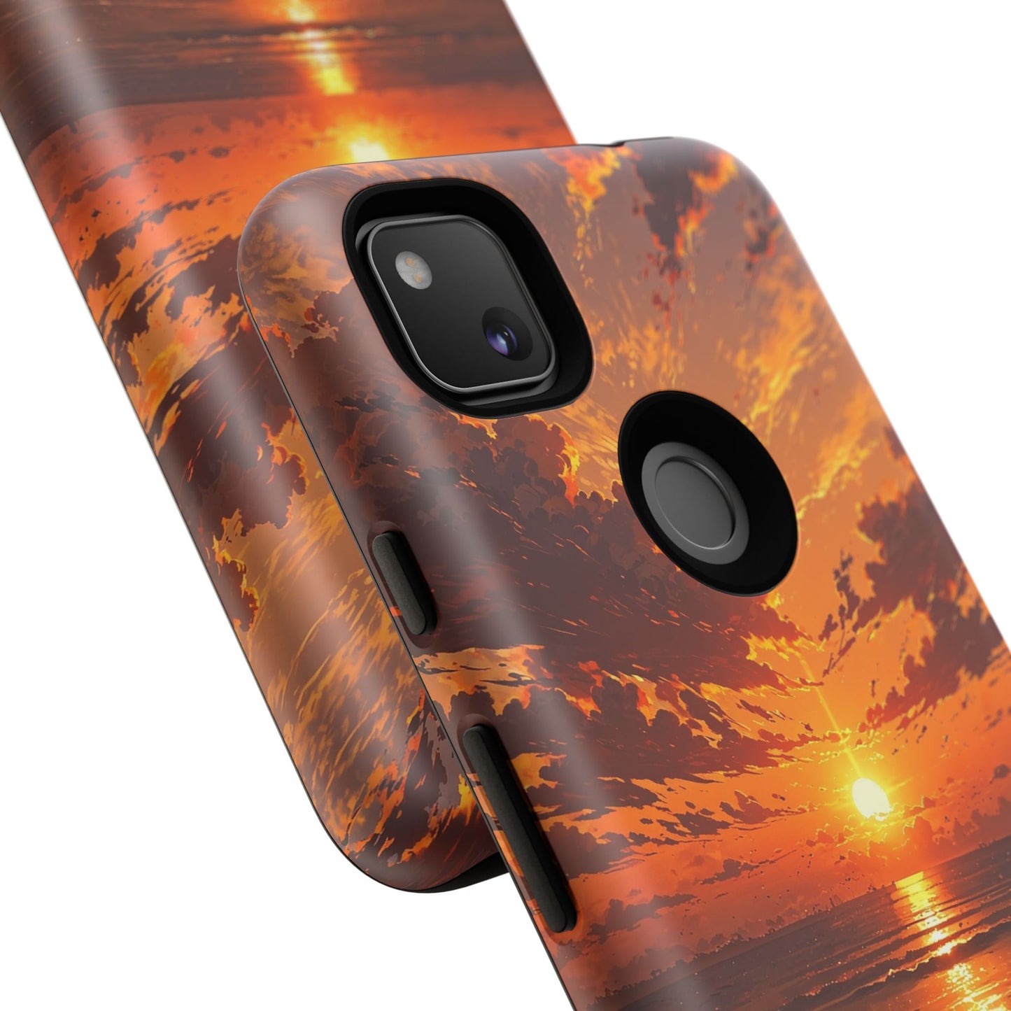 Sunset Waves Tough Phone Case – Vibrant Ocean Sunset Design, Perfect Gift for Nature Lovers