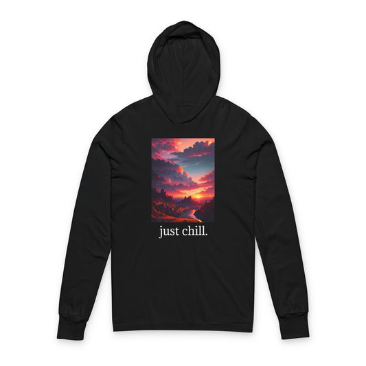 Golden Hour - Unisex Hooded Long Sleeve Tee - Relaxed Summer Vibes