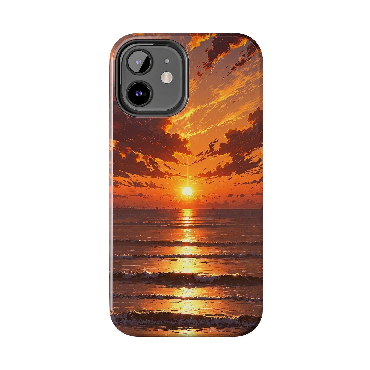 Sunset Waves Tough Phone Case - Vibrant Ocean Design