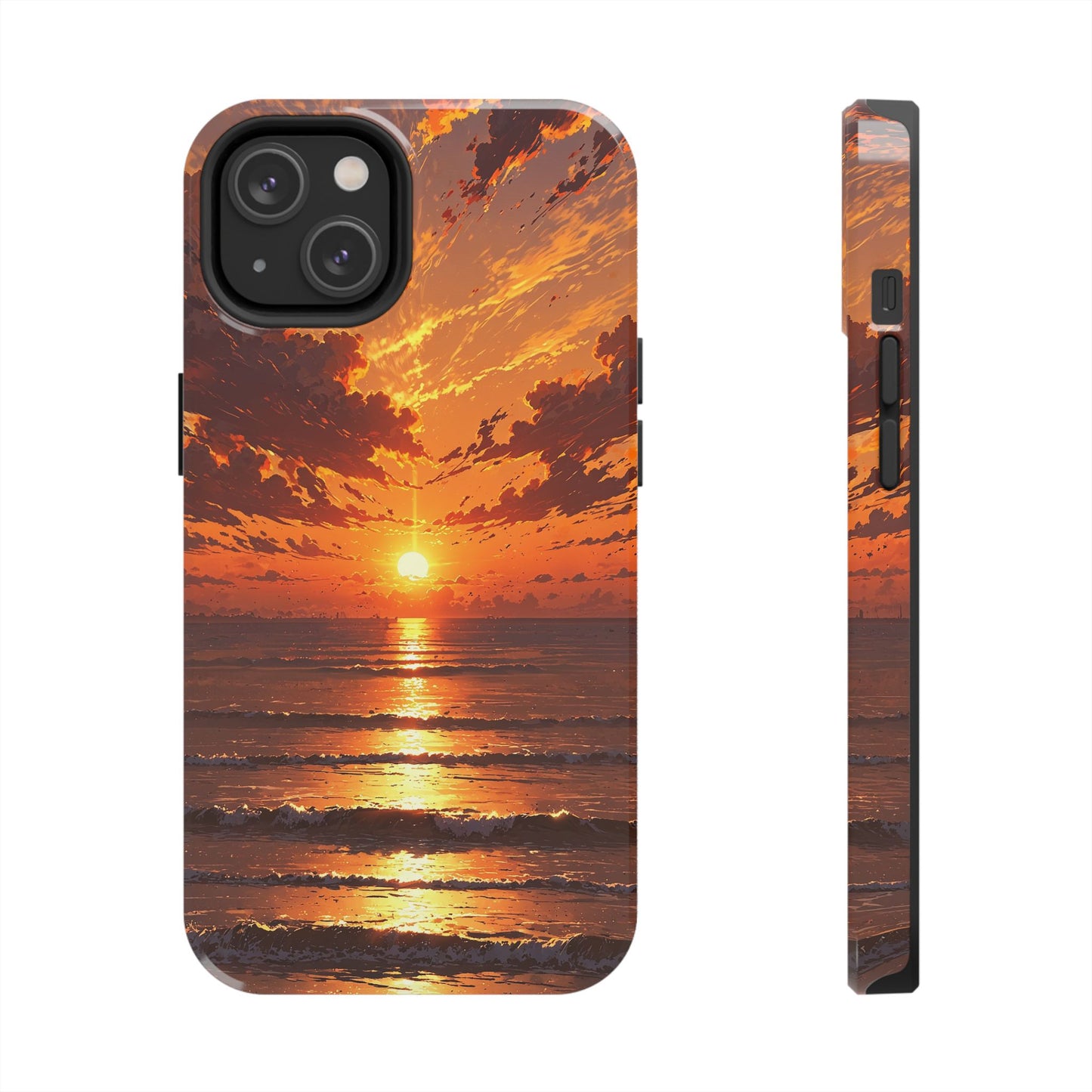 Sunset Waves Tough Phone Case - Vibrant Ocean Design