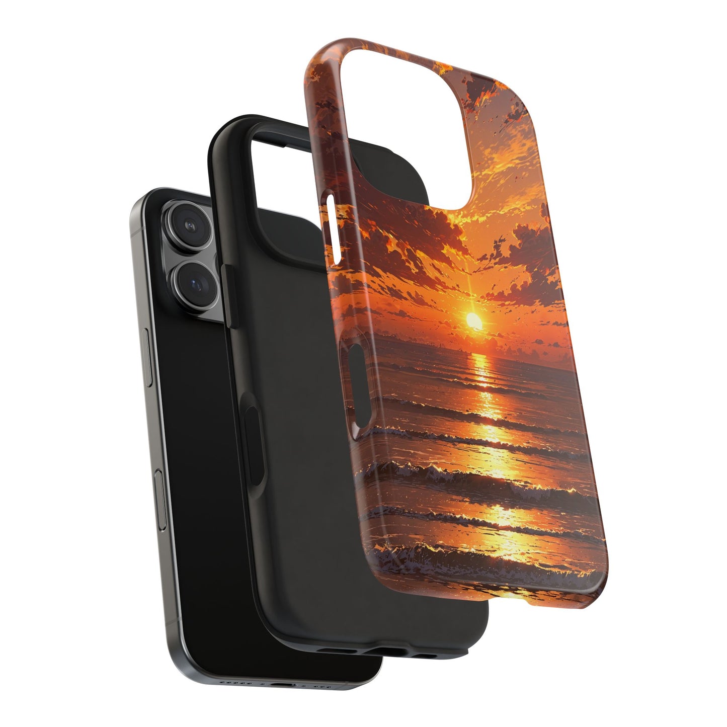 Sunset Waves Tough Phone Case - Vibrant Ocean Design