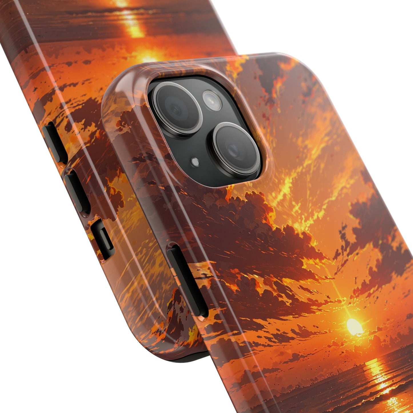 Sunset Waves Tough Phone Case - Vibrant Ocean Design