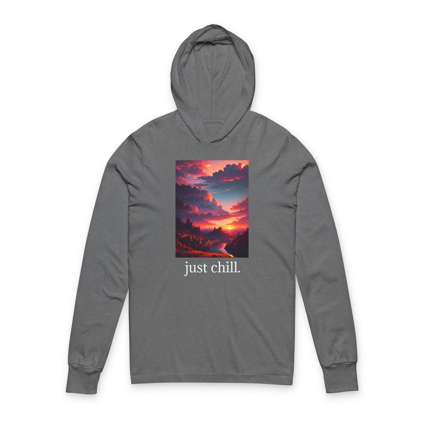 Golden Hour - Unisex Hooded Long Sleeve Tee - Relaxed Summer Vibes