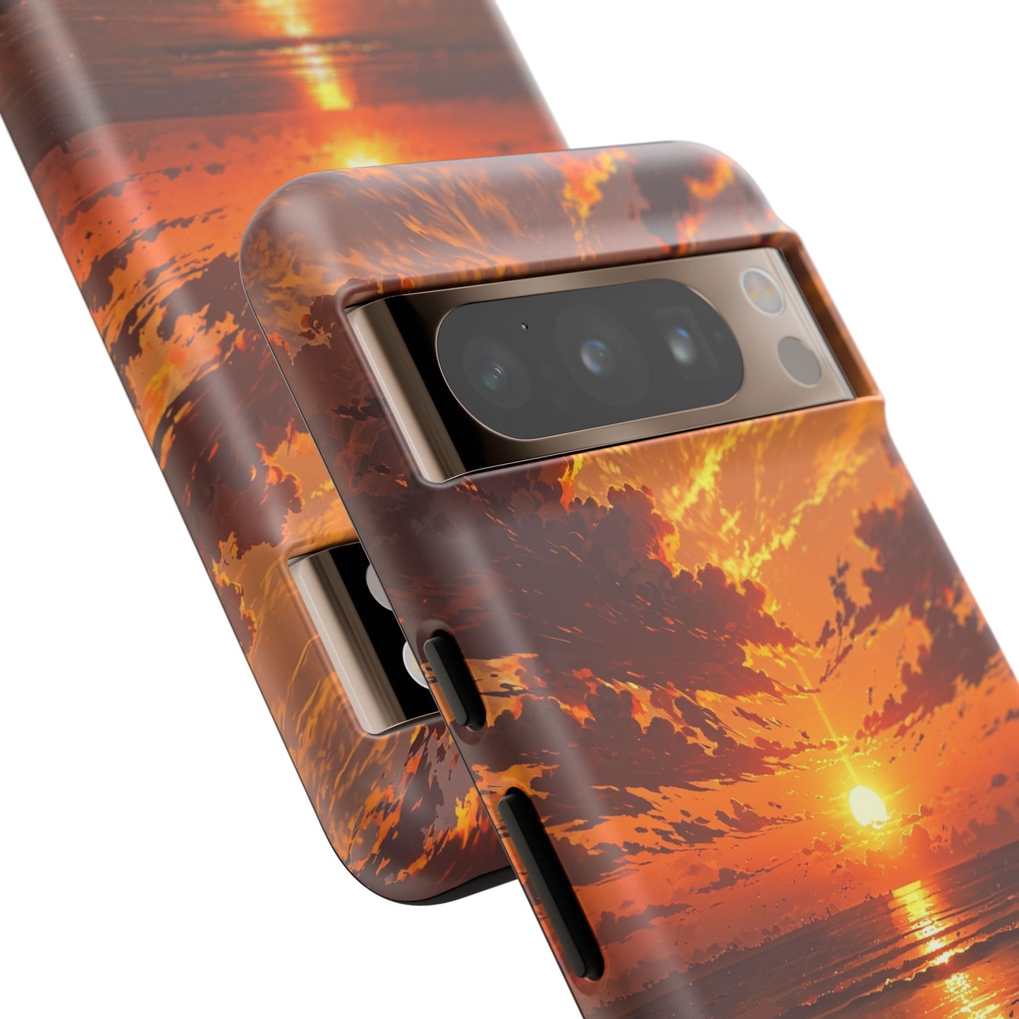 Sunset Waves Tough Phone Case – Vibrant Ocean Sunset Design, Perfect Gift for Nature Lovers