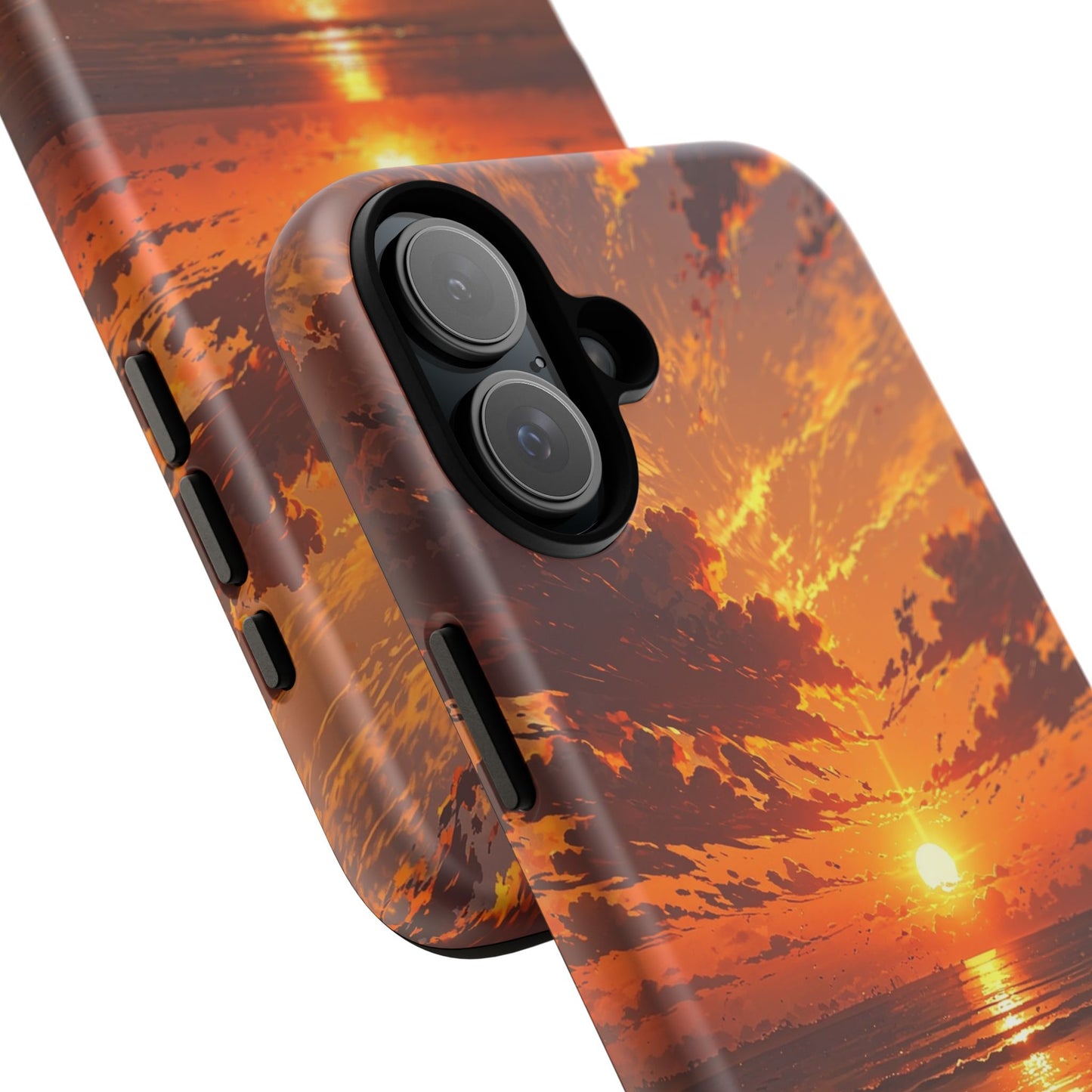 Sunset Waves Tough Phone Case – Vibrant Ocean Sunset Design, Perfect Gift for Nature Lovers