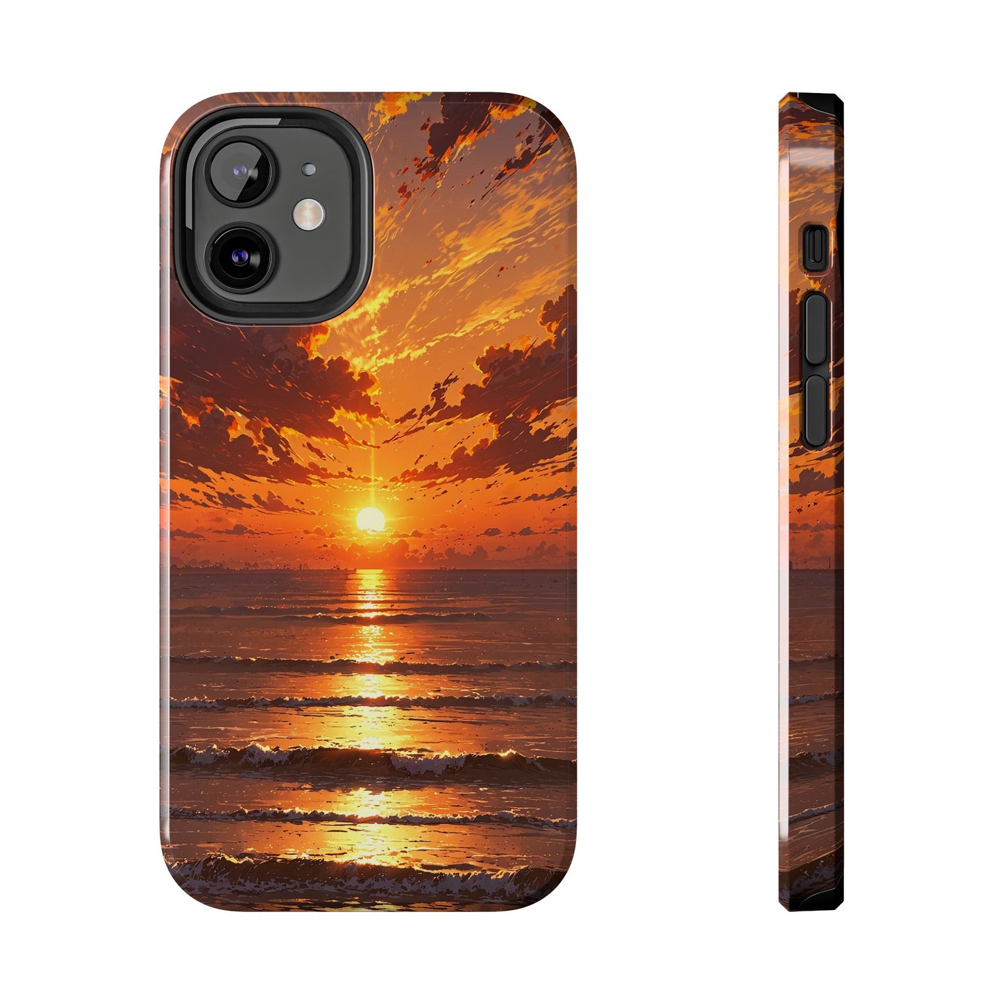 Sunset Waves Tough Phone Case - Vibrant Ocean Design