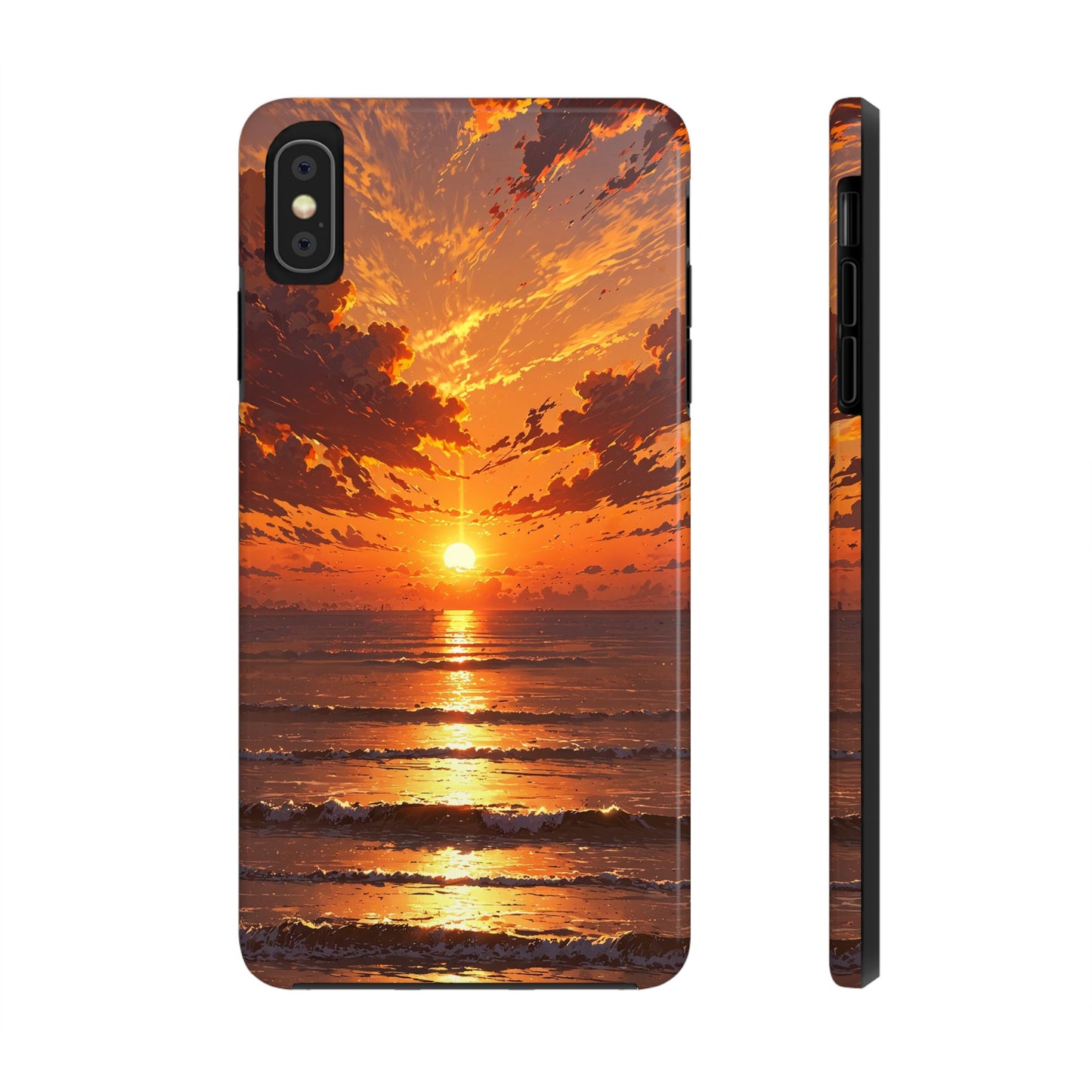Sunset Waves Tough Phone Case - Vibrant Ocean Design