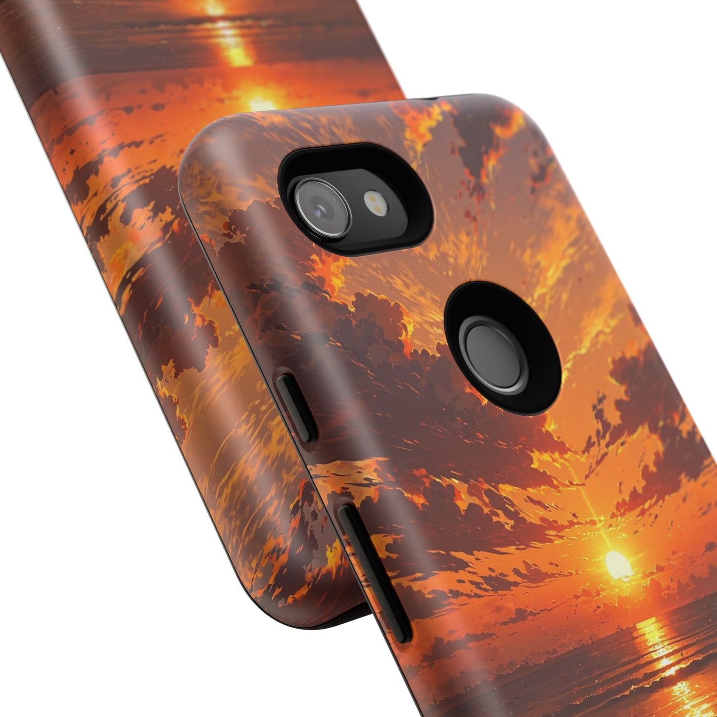 Sunset Waves Tough Phone Case – Vibrant Ocean Sunset Design, Perfect Gift for Nature Lovers