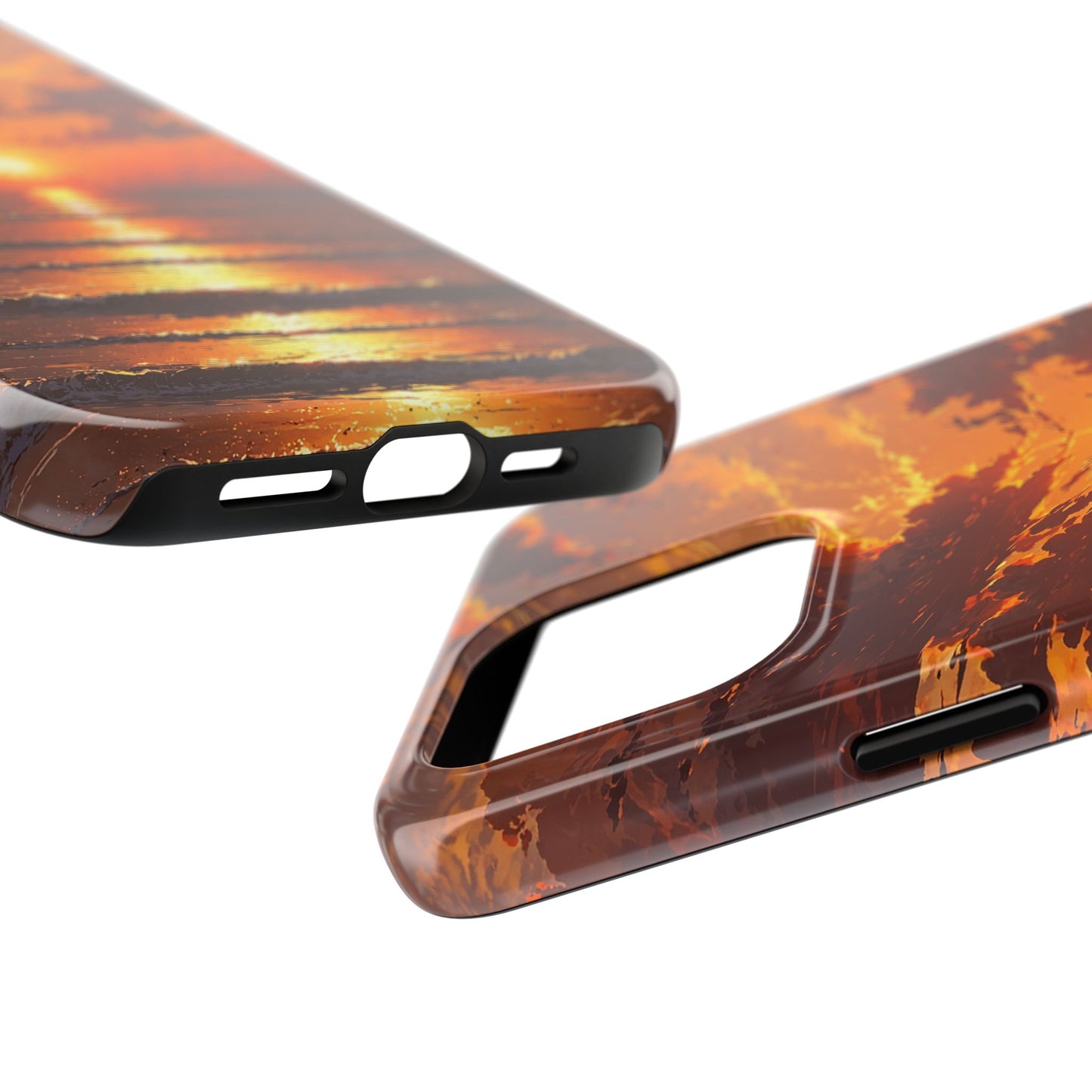 Sunset Waves Tough Phone Case - Vibrant Ocean Design