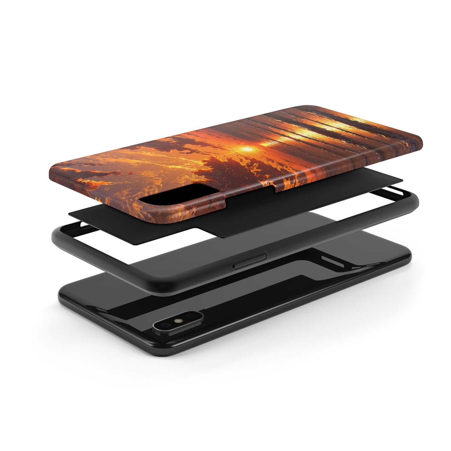 Sunset Waves Tough Phone Case - Vibrant Ocean Design