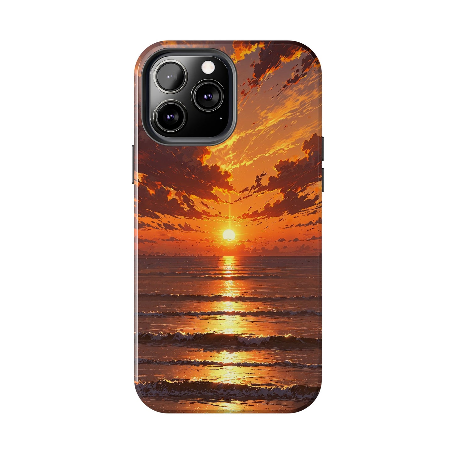 Sunset Waves Tough Phone Case - Vibrant Ocean Design