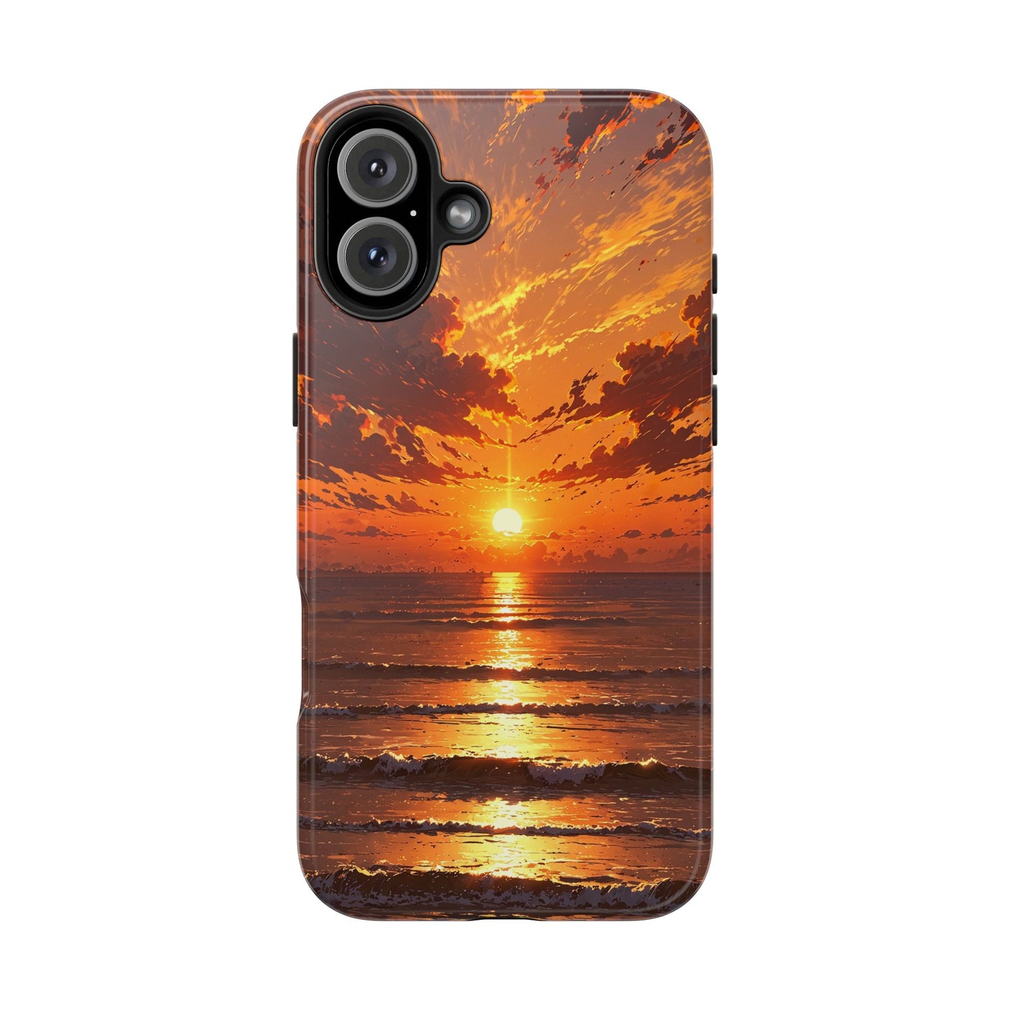 Sunset Waves Tough Phone Case - Vibrant Ocean Design