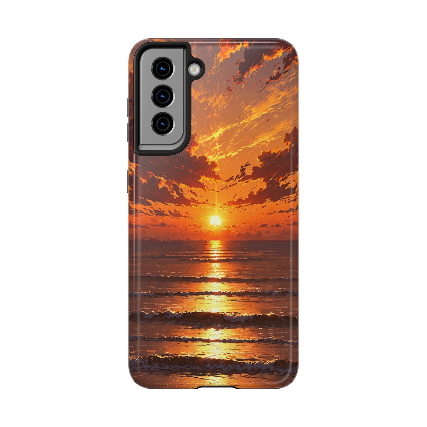 Sunset Waves Tough Phone Case - Vibrant Ocean Design