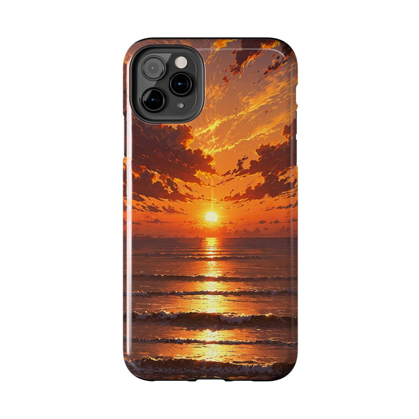 Sunset Waves Tough Phone Case - Vibrant Ocean Design